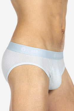 Teamm8 Blue Super Low Stripe Brief thumbnail 2