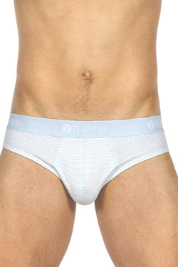 Teamm8 Blue Super Low Stripe Brief thumbnail 1