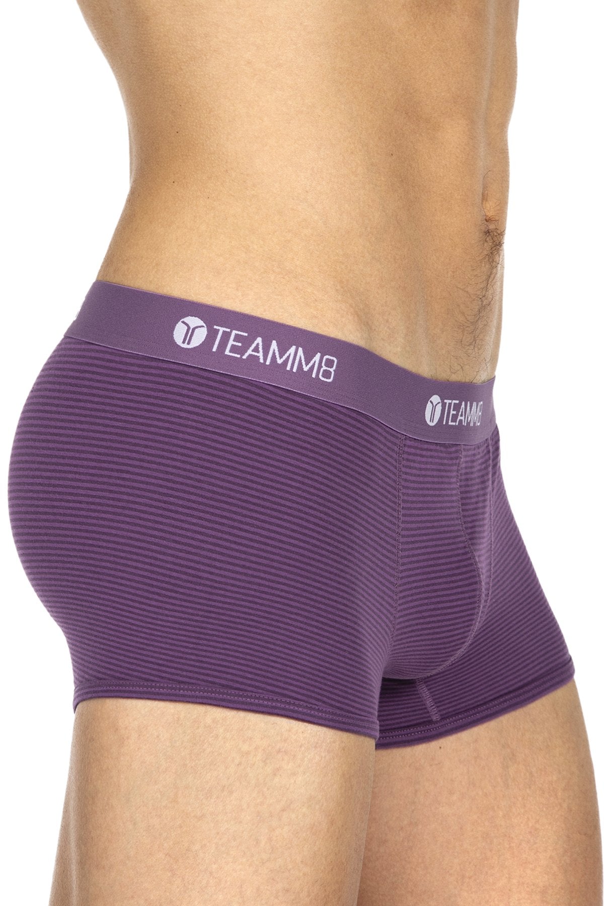 Teamm8 Plum Super Low Stripe Boxer Brief