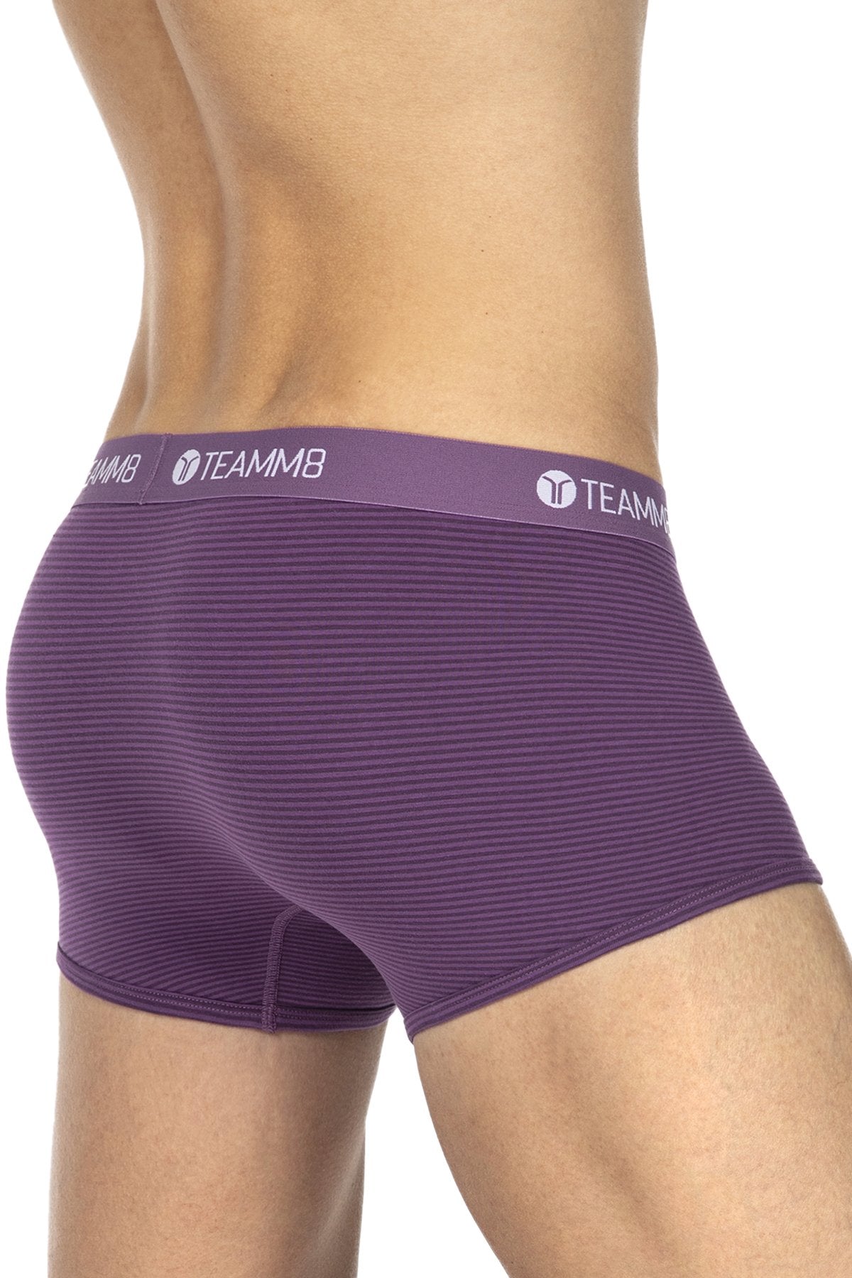 Teamm8 Plum Super Low Stripe Boxer Brief