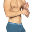 Teamm8 Teal Super Low Stripe Boxer Brief