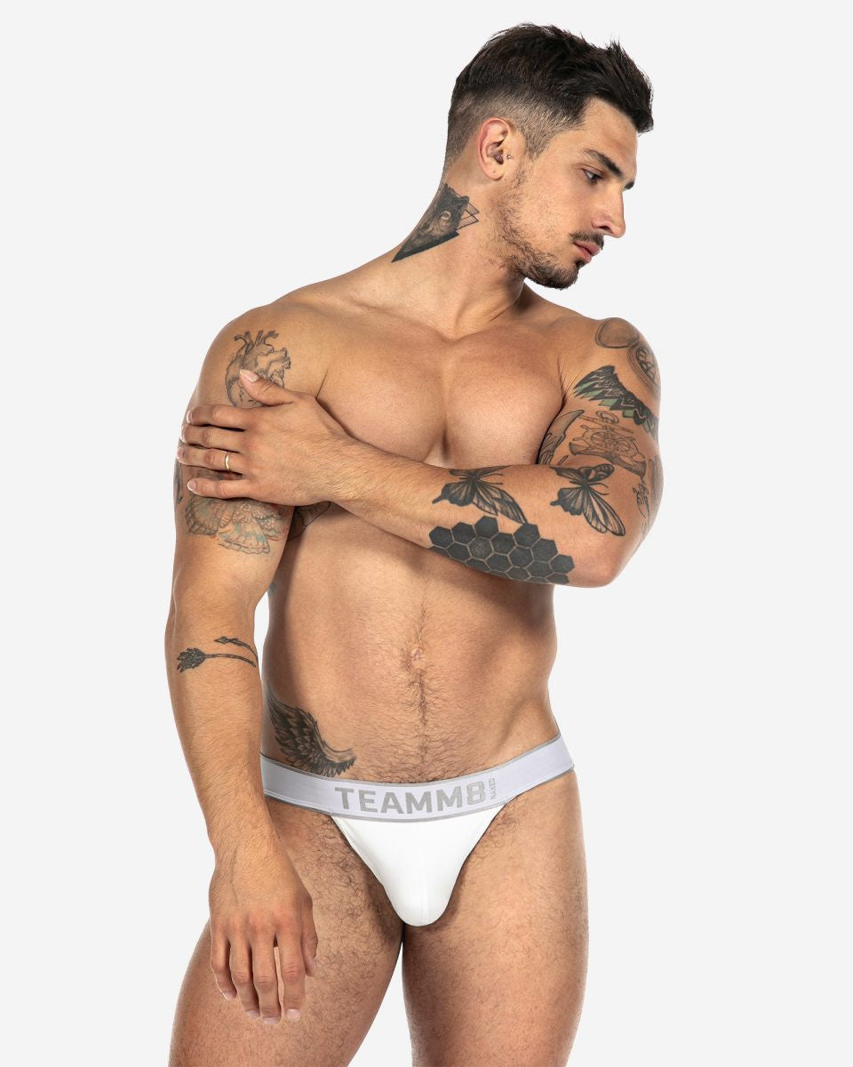 Teamm8 white Naked jockstrap
