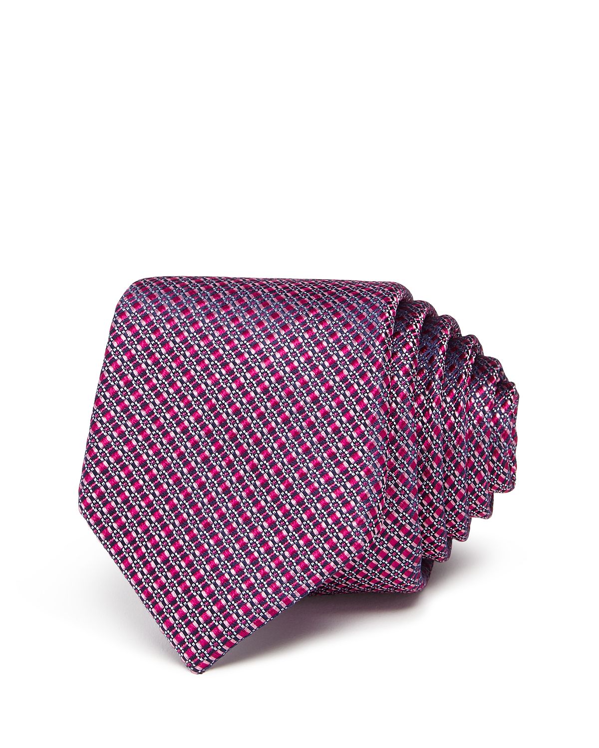 Ted Baker Basket-weave Flower Skinny Necktie Pink
