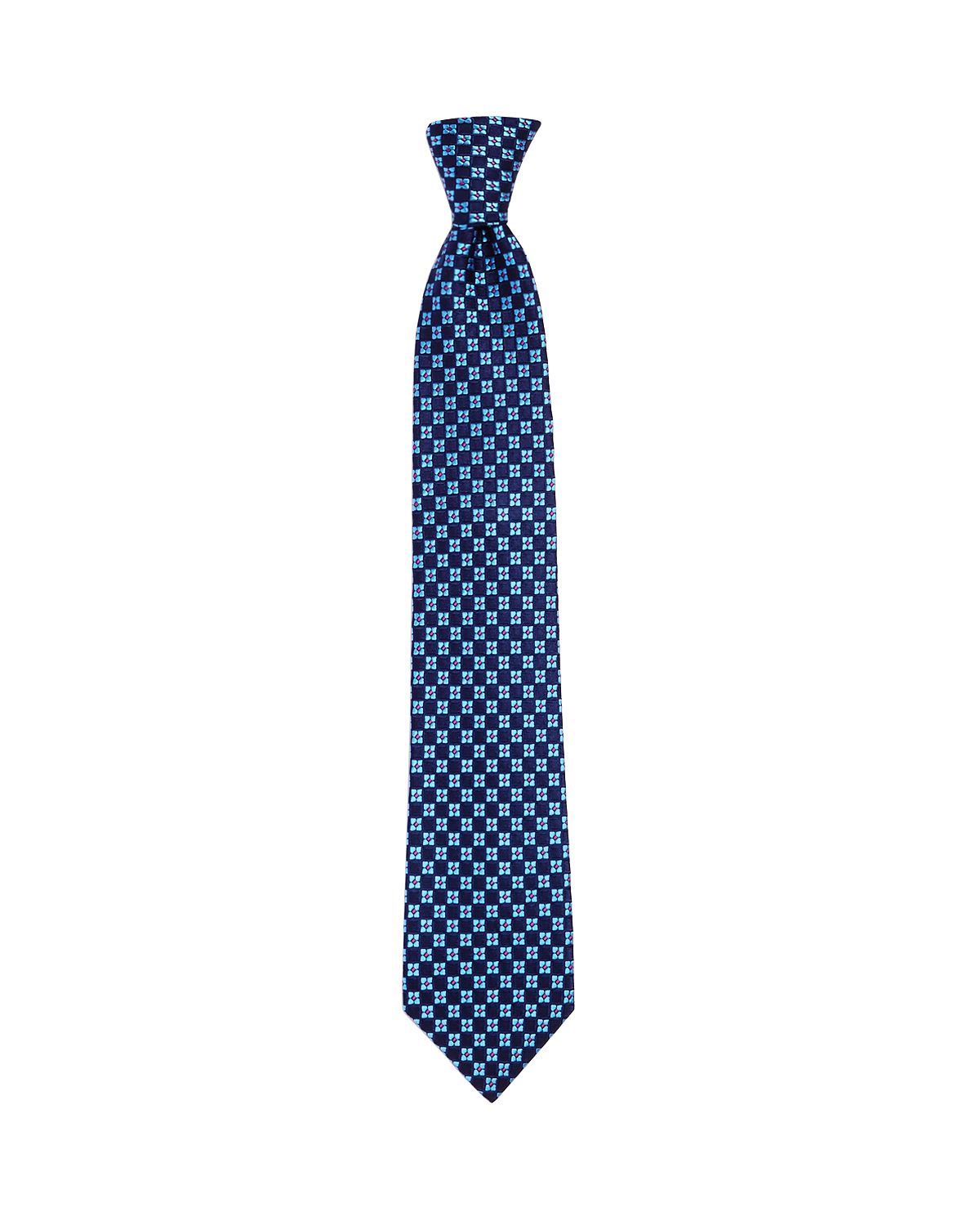 Ted Baker Flower Grid Classic Tie Navy