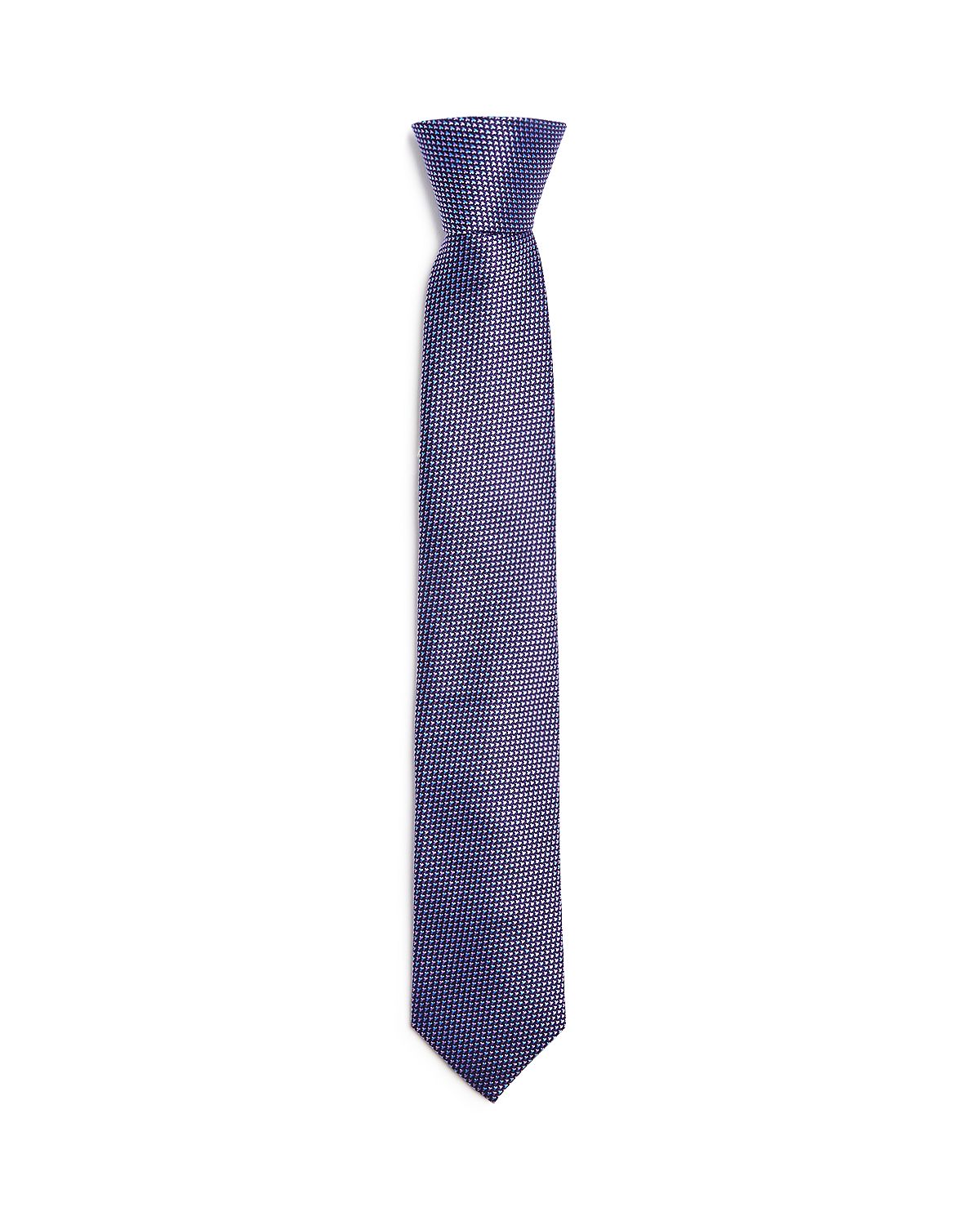 Ted Baker Micro Tick Silk Skinny Tie Purple