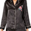 Thalia Sodi Intimates Black Embroidered Pajama Set