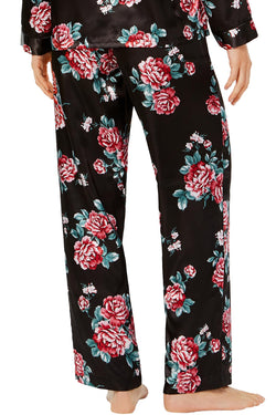 Thalia Sodi Intimates Black/Floral Printed Pajama Pant thumbnail 2