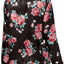 Thalia Sodi Intimates Black/Floral Printed Pajama Top