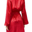 Thalia Sodi Intimates Cranberry Zing Satin Short Wrap Robe