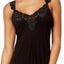 Thalia Sodi Intimates Deep-Black Knit Lace-Trimmed Nightgown