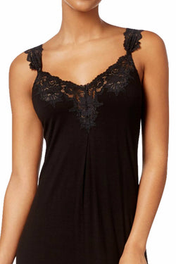 Thalia Sodi Intimates Deep-Black Knit Lace-Trimmed Nightgown thumbnail 2