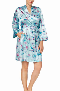 Thalia Sodi Intimates Floral/Mist Printed Wrap Robe thumbnail 2