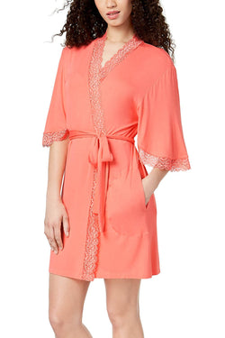 Thalia Sodi Intimates Sandy Pink Knit Flutter Sleeve Wrap thumbnail 1