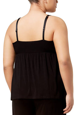 Thalia Sodi PLUS Black/Pink Knit/Lace Camisole thumbnail 2