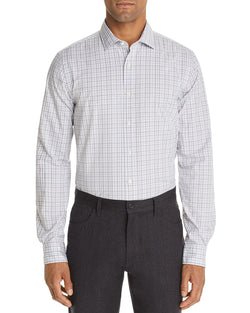 The Men's Store Bi-color Plaid Classic Fit Shirt Gray thumbnail 1
