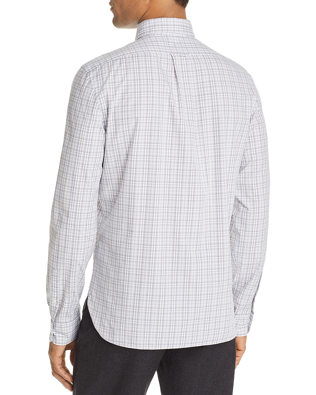 The Men's Store Bi-color Plaid Classic Fit Shirt Gray