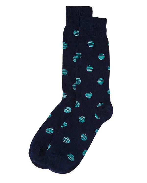 The Men's Store Big Dot Socks Navy