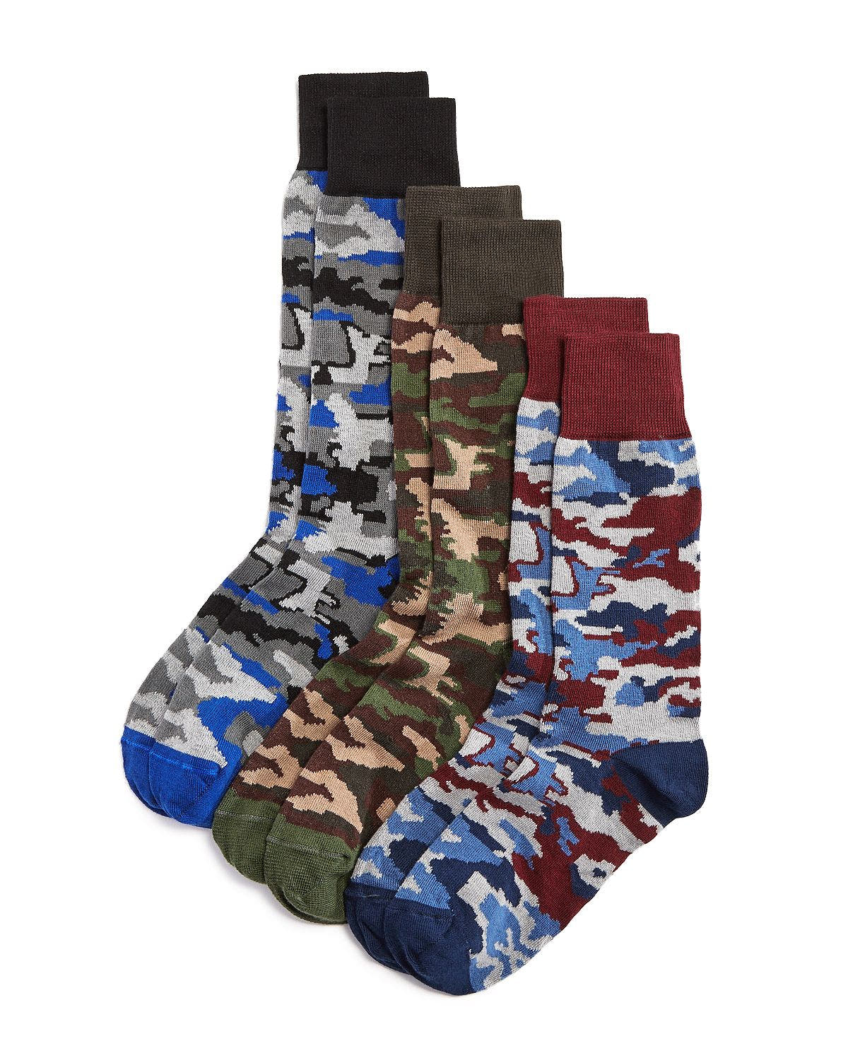 The Men's Store Camo Print Socks Gift Set Box Of 3 Camo