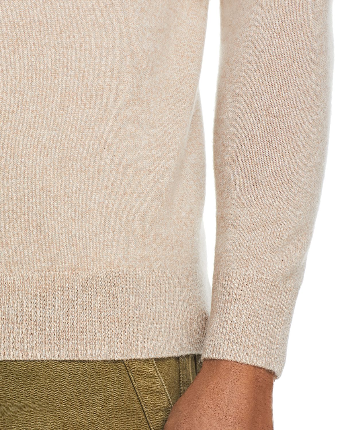The Men's Store Cashmere Half-zip Sweater Oatmeal