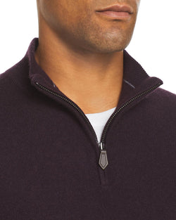 The Men's Store Cashmere Half-zip Sweater Raisin thumbnail 2