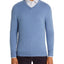 The Men's Store Cashmere V-neck Sweater Blue Fox