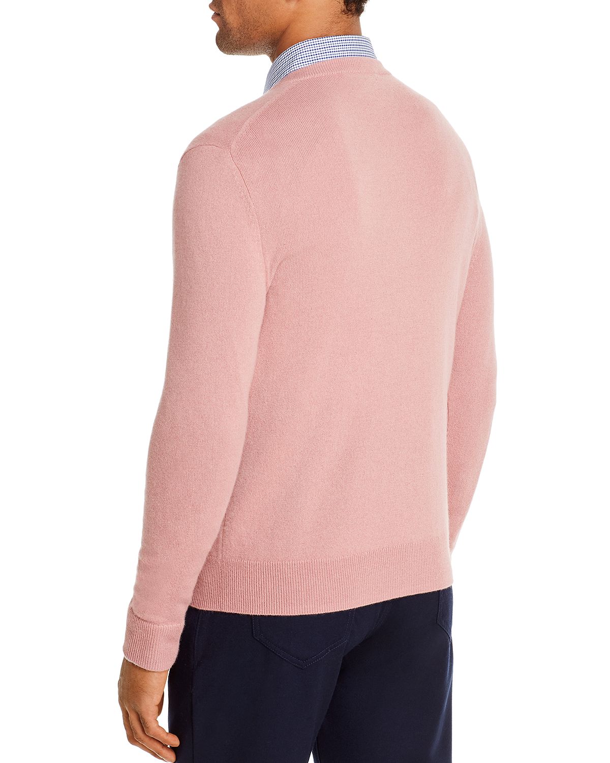 The Men's Store Cashmere V-neck Sweater Chalk Pink