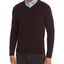 The Men's Store Cashmere V-neck Sweater Raisin