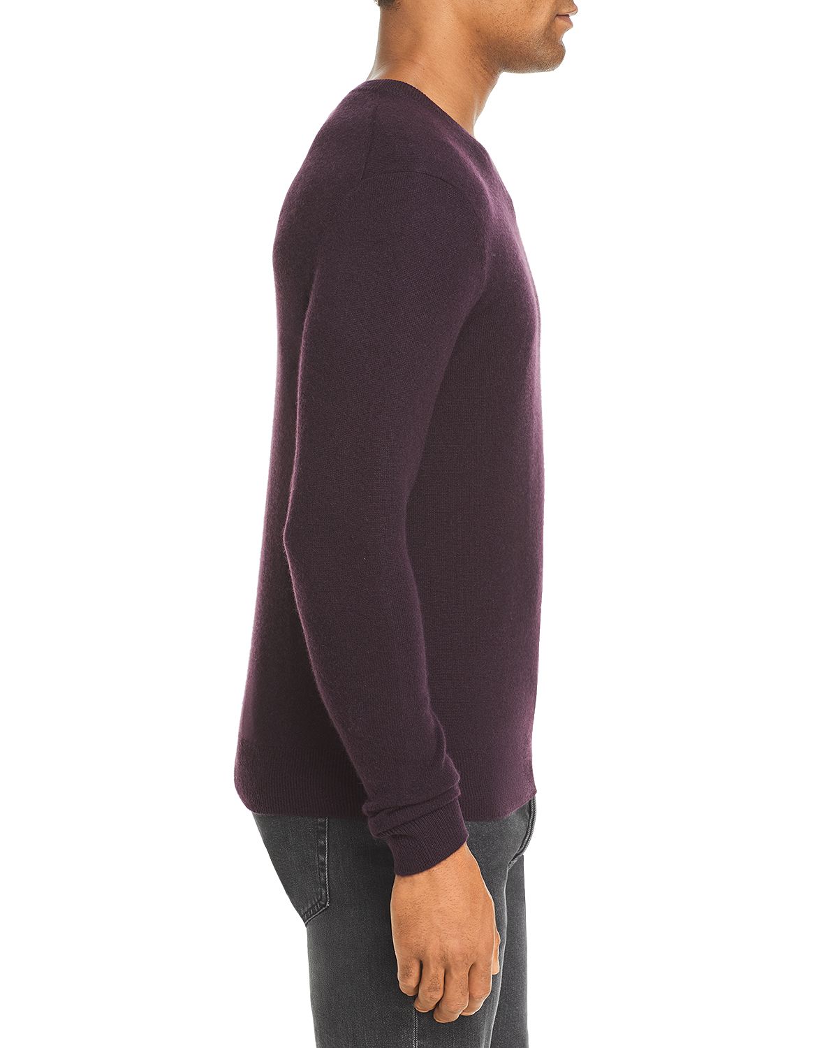 The Men's Store Cashmere V-neck Sweater Raisin
