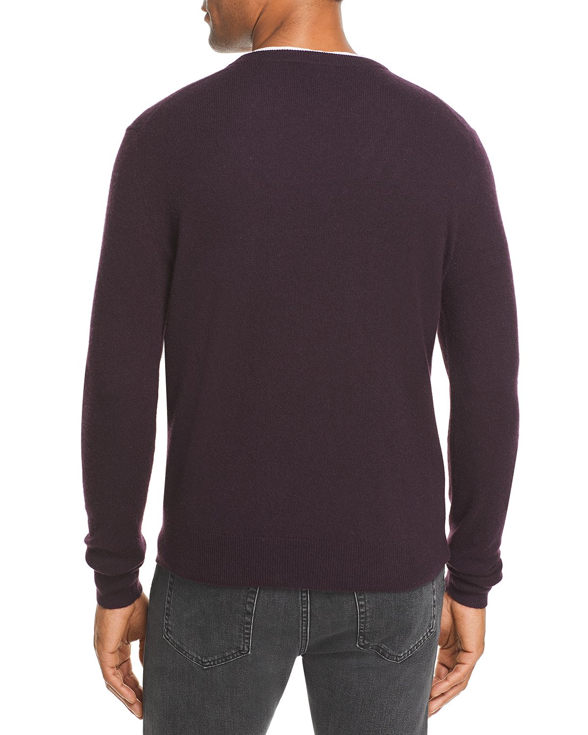 The Men's Store Cashmere V-neck Sweater Raisin