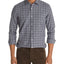 The Men's Store Check Print Classic Fit Flannel Shirt Blue / Gray