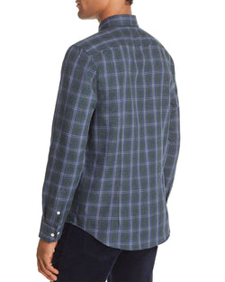The Men's Store Check-print Classic Fit Shirt Gray Navy thumbnail 2