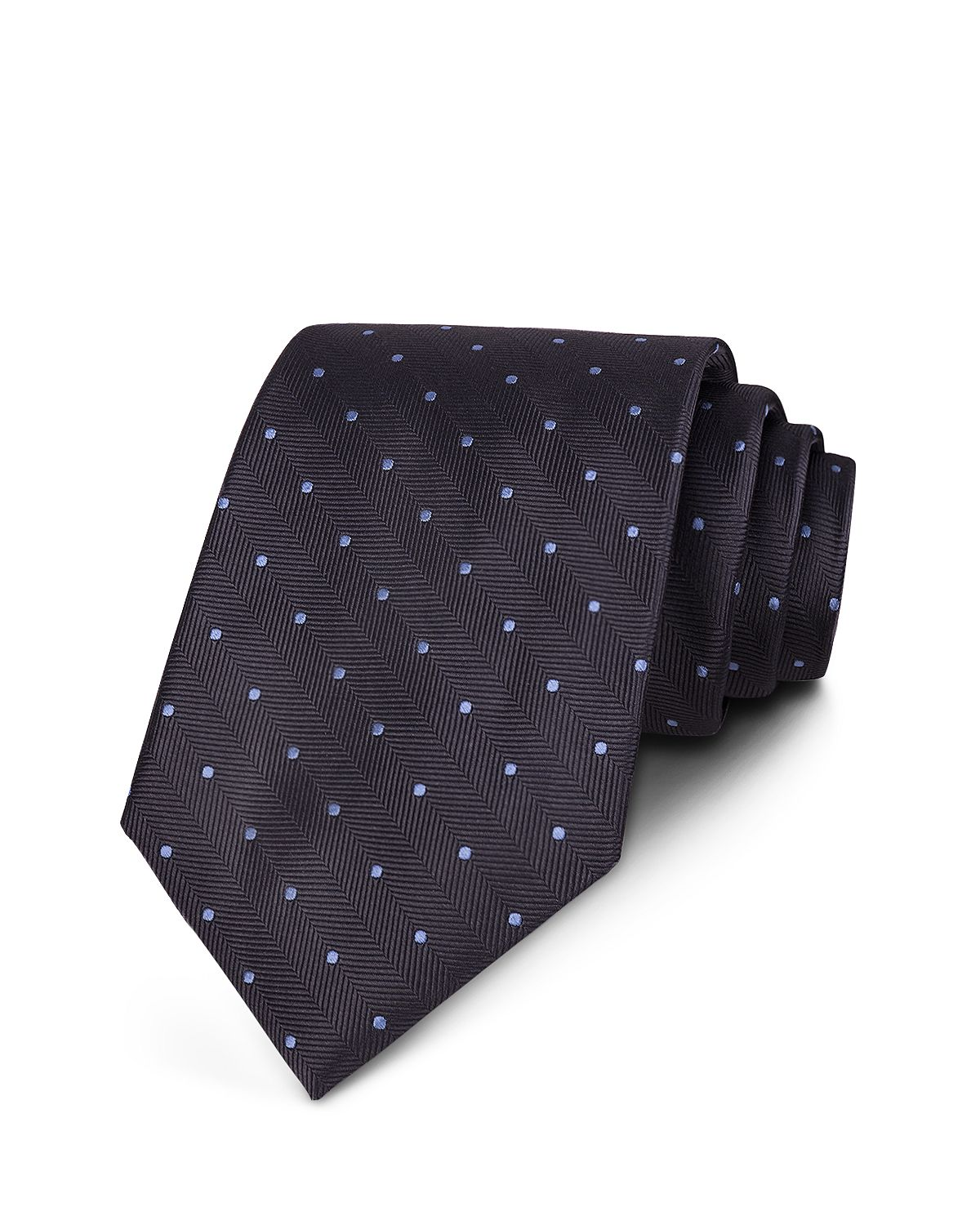 The Men's Store Chevron Dot Classic Tie Dark Gray