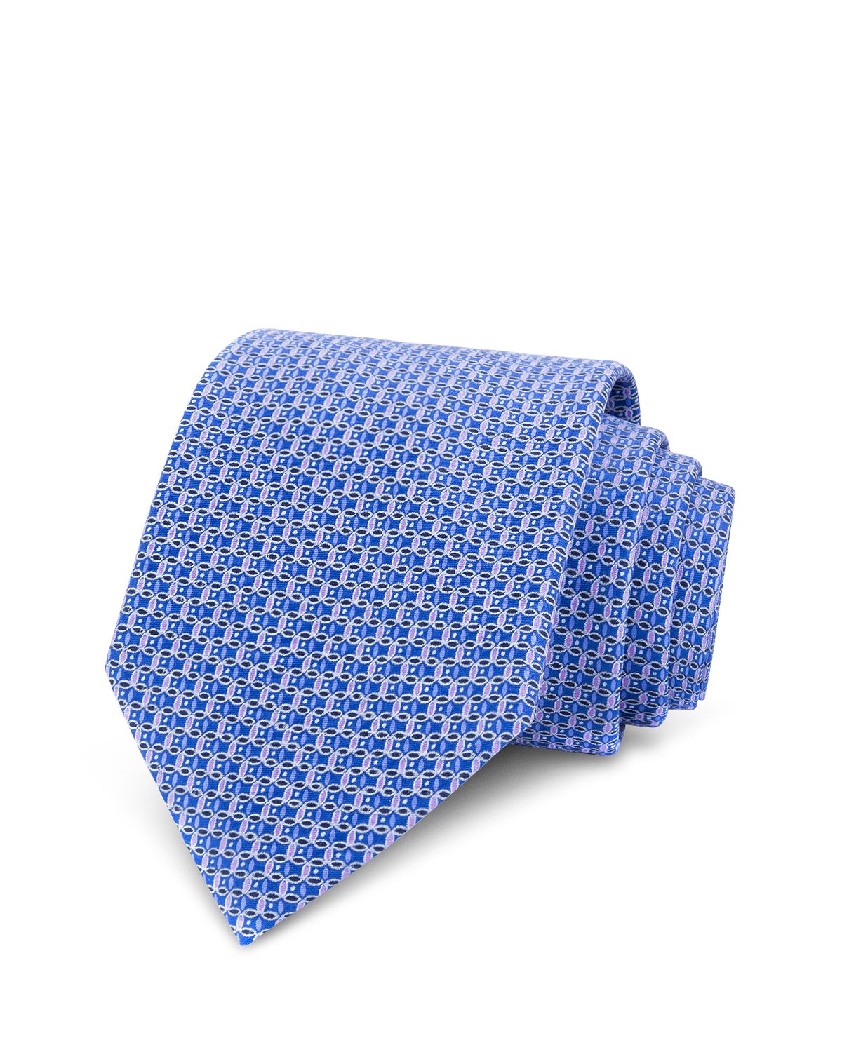 The Men's Store Circle-link Silk Classic Tie Navy