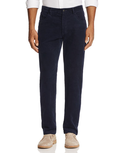 The Men's Store Corduroy Tailored Fit Pants True Navy