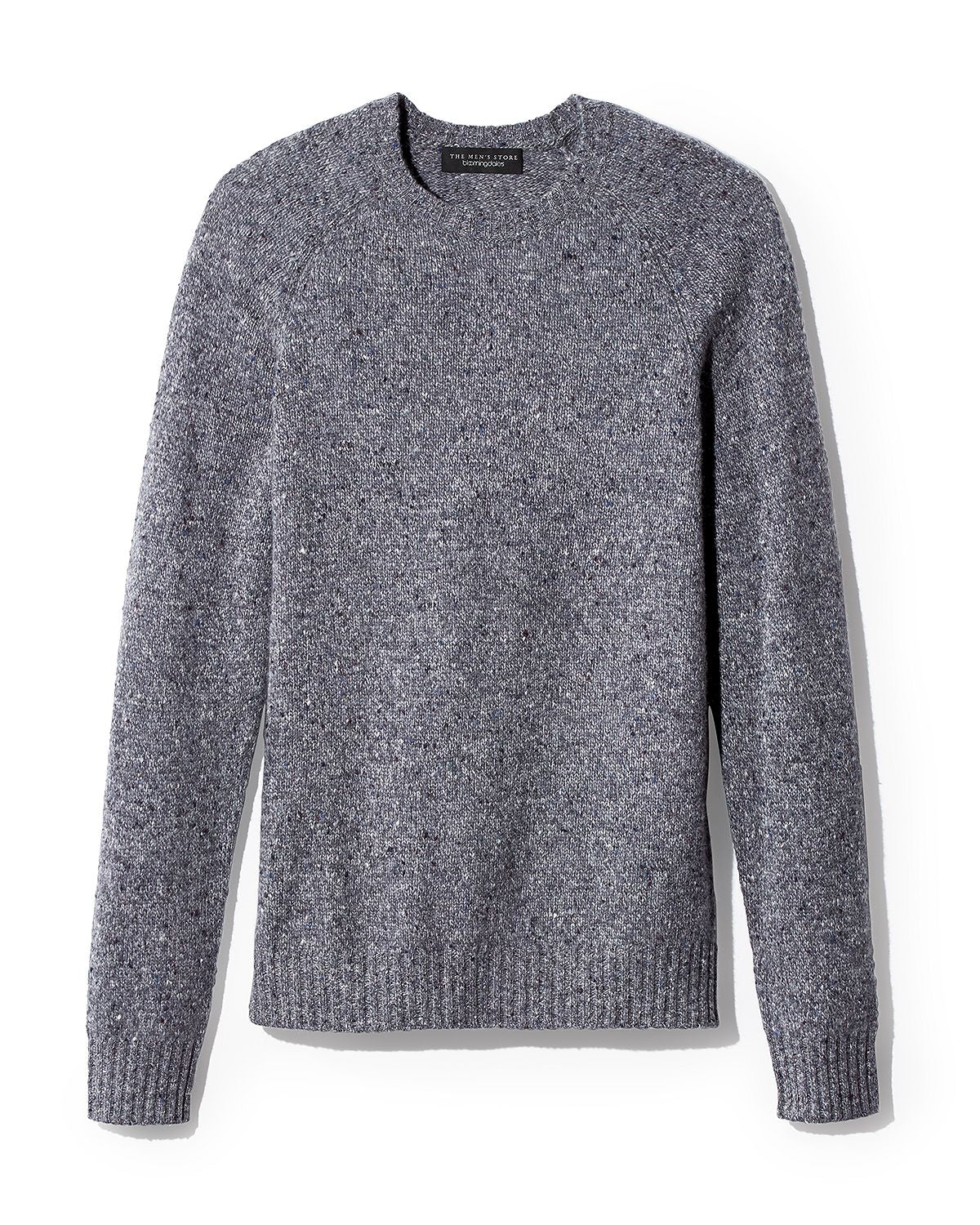 The Men's Store Crewneck Donegal Cashmere Sweater Gray