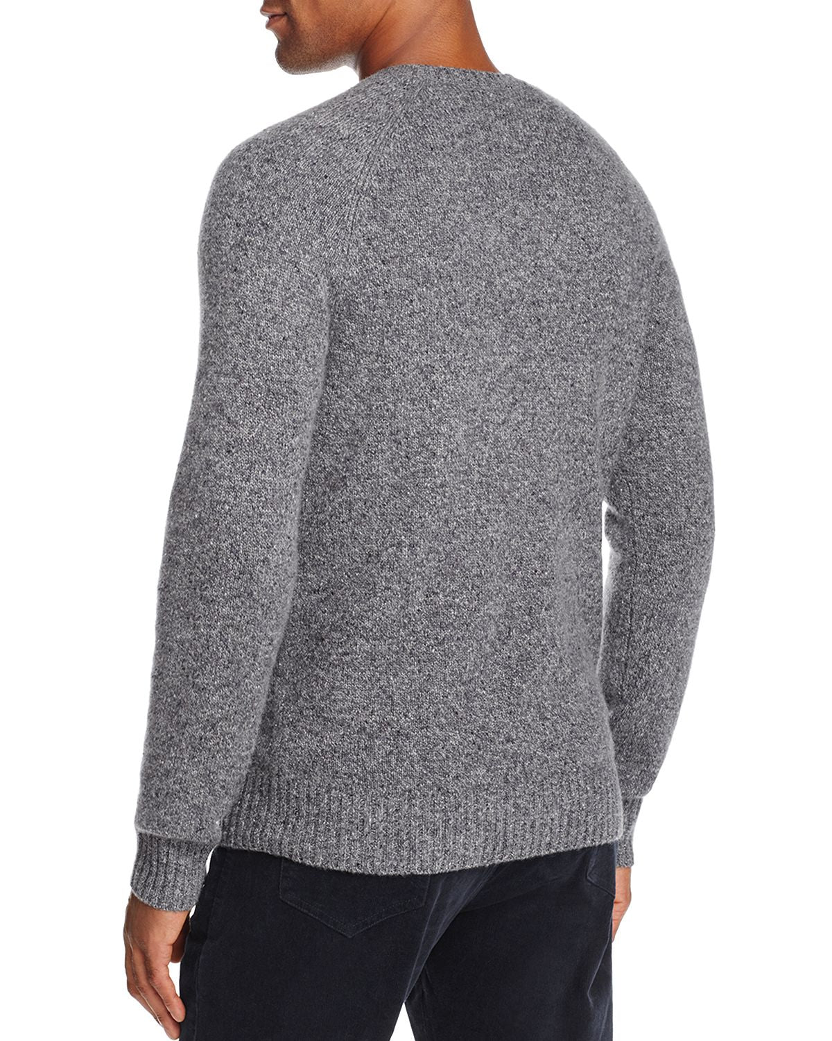 The Men's Store Crewneck Donegal Cashmere Sweater Gray