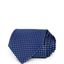 The Men's Store Diamond Grid Silk Classic Tie Navy/Blue