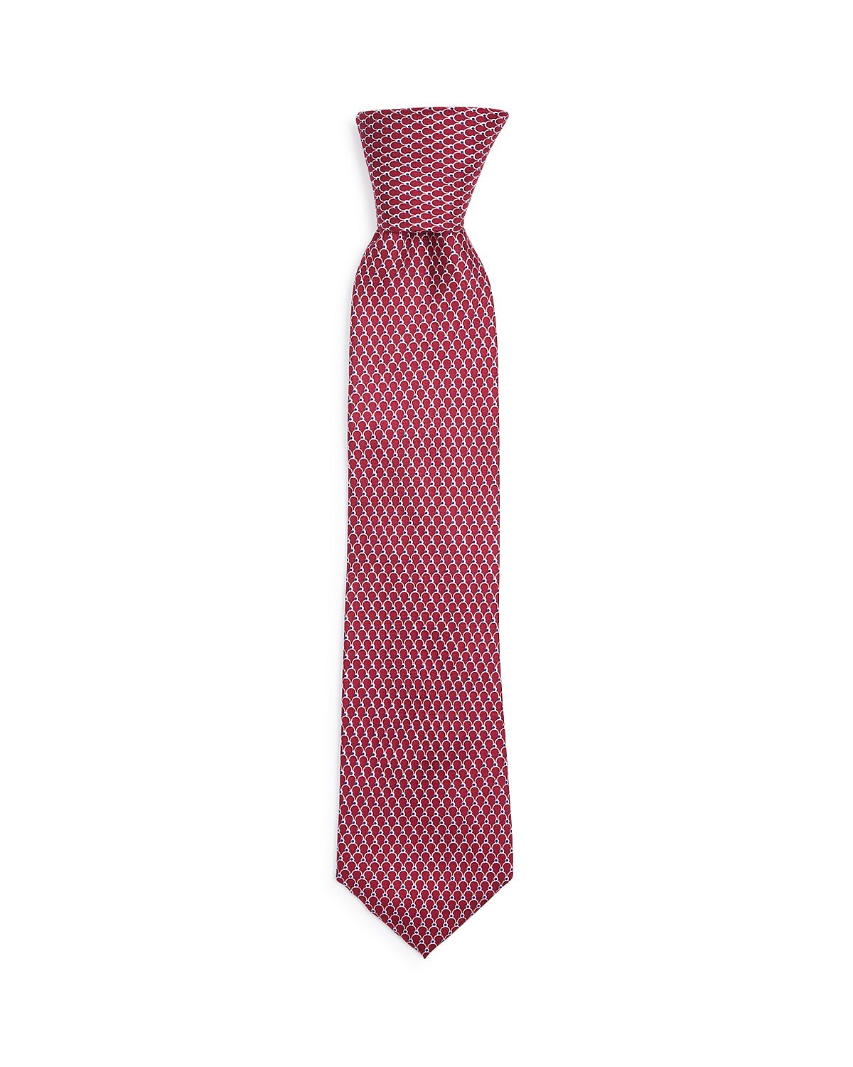 The Men's Store Dotted Scales Silk Classic Tie Red