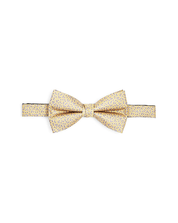 The Men's Store Dotted Silk Pre-tied Bowtie Gold