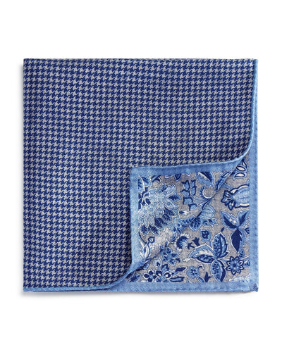 The Men's Store Exploded Floral/houndstooth Pocket Square Lavender