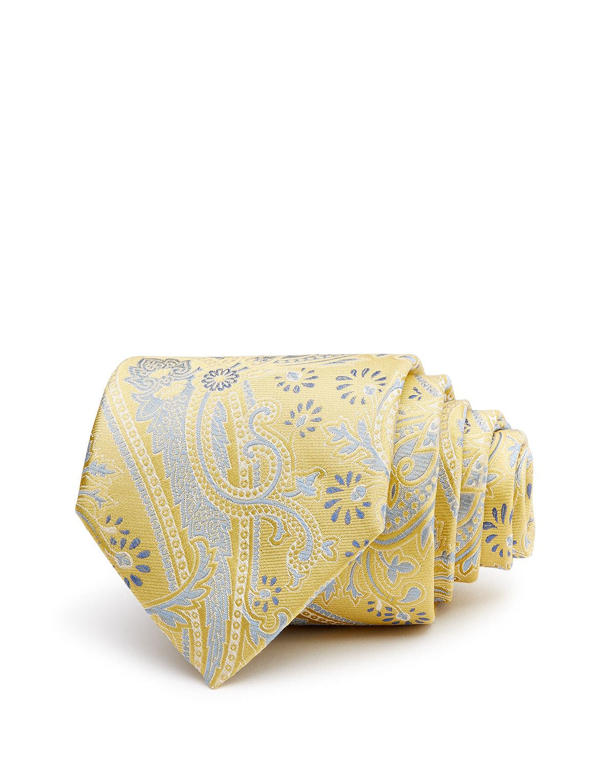 The Men's Store Exploded Paisley Classic Tie Yellow