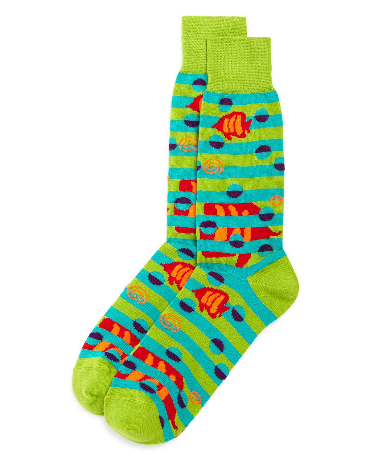 The Men's Store Fish Socks Lime