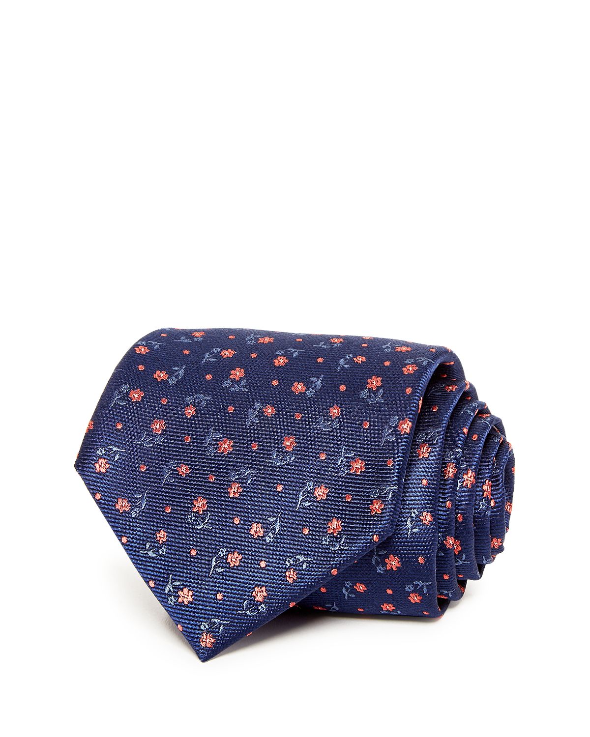 The Men's Store Floral Dot Classic Tie Navy
