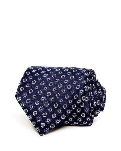 The Men's Store Floral Medallion Classic Tie Navy