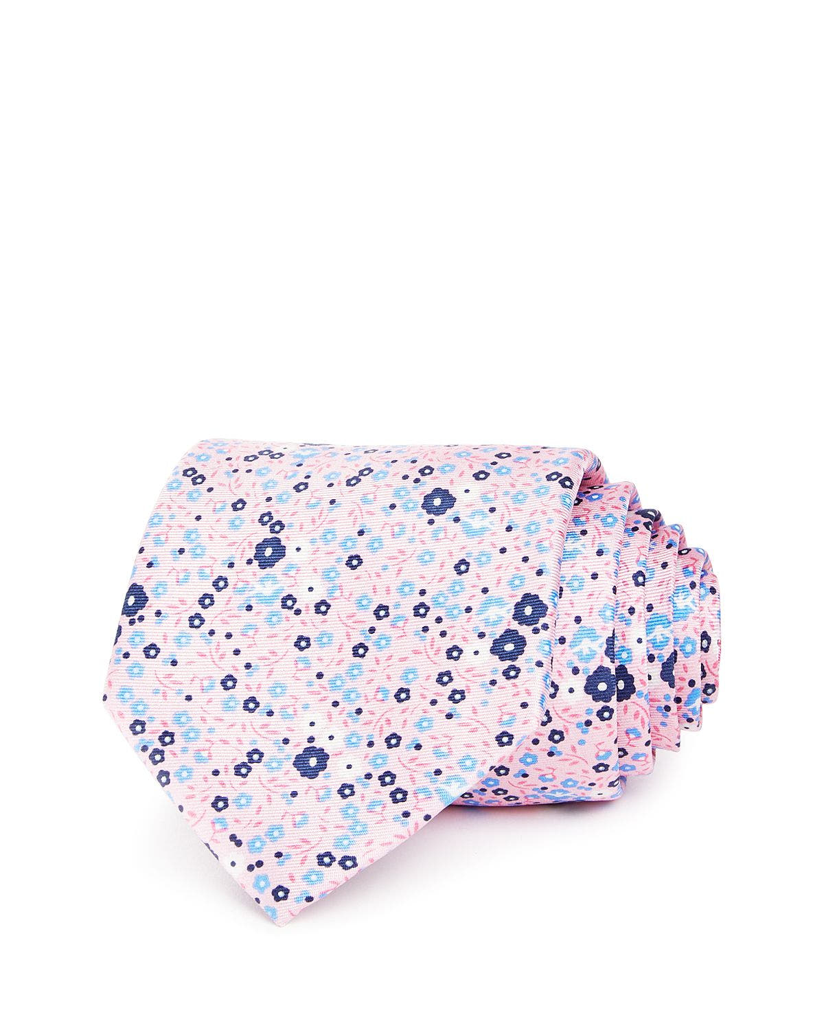 The Men's Store Floral Silk Classic Tie Pink