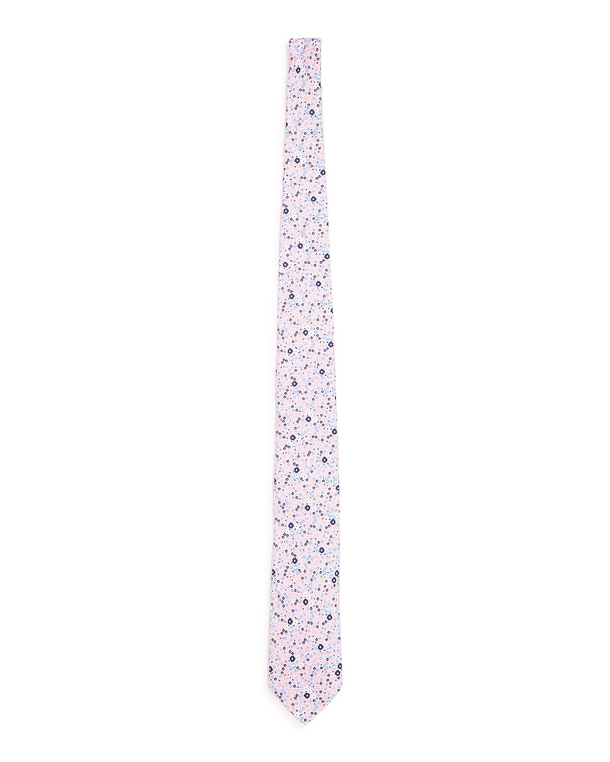 The Men's Store Floral Silk Classic Tie Pink