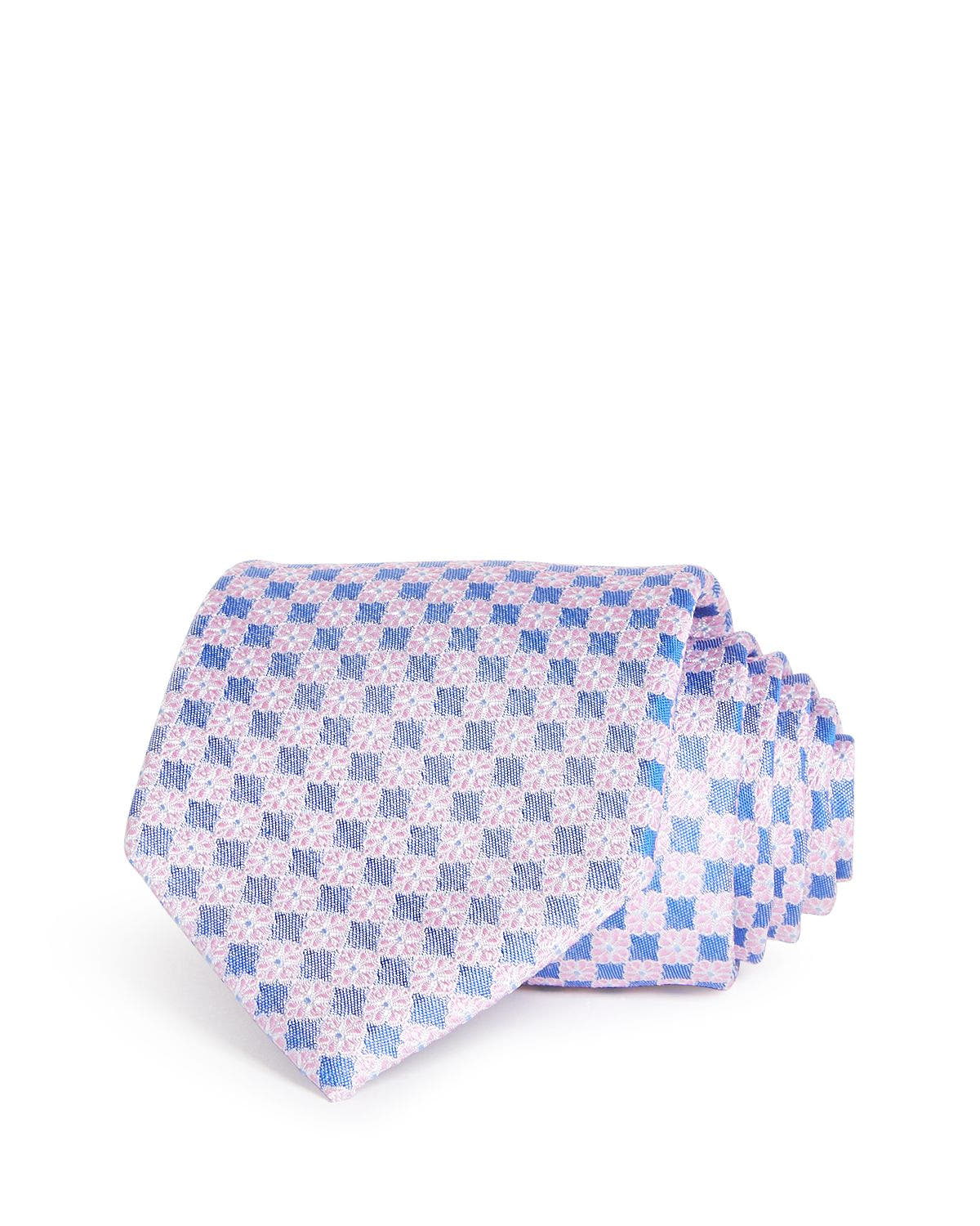 The Men's Store Florette Neat Silk Classic Tie Pink