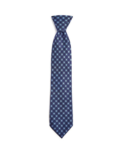 The Men's Store Florette Silk Classic Tie Navy/Blue