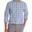 The Men's Store Four-color Check-print Classic Fit Shirt Slate Blue