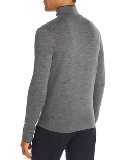 The Men's Store Front-zip Merino Wool Cardigan Medium Gray thumbnail 2